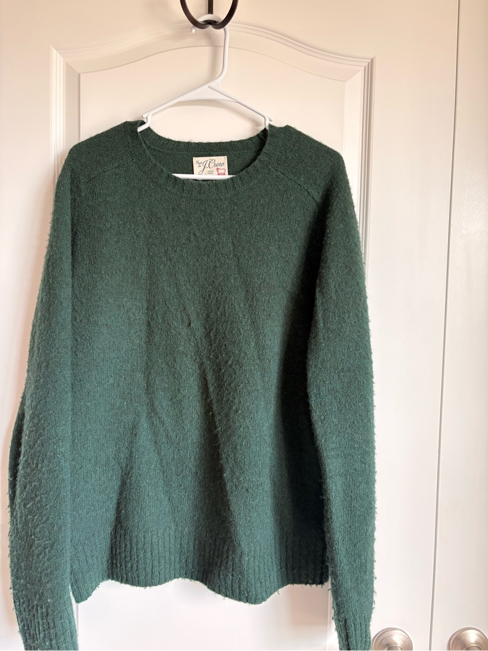 J. Crew Forest Green Crewneck Sweater 100% wool